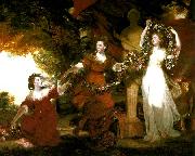 Sir Joshua Reynolds the montgomery sisters oil painting on canvas
